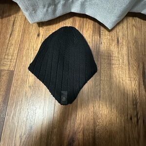 lululemon athletica Black Ribbed Knit Beanie